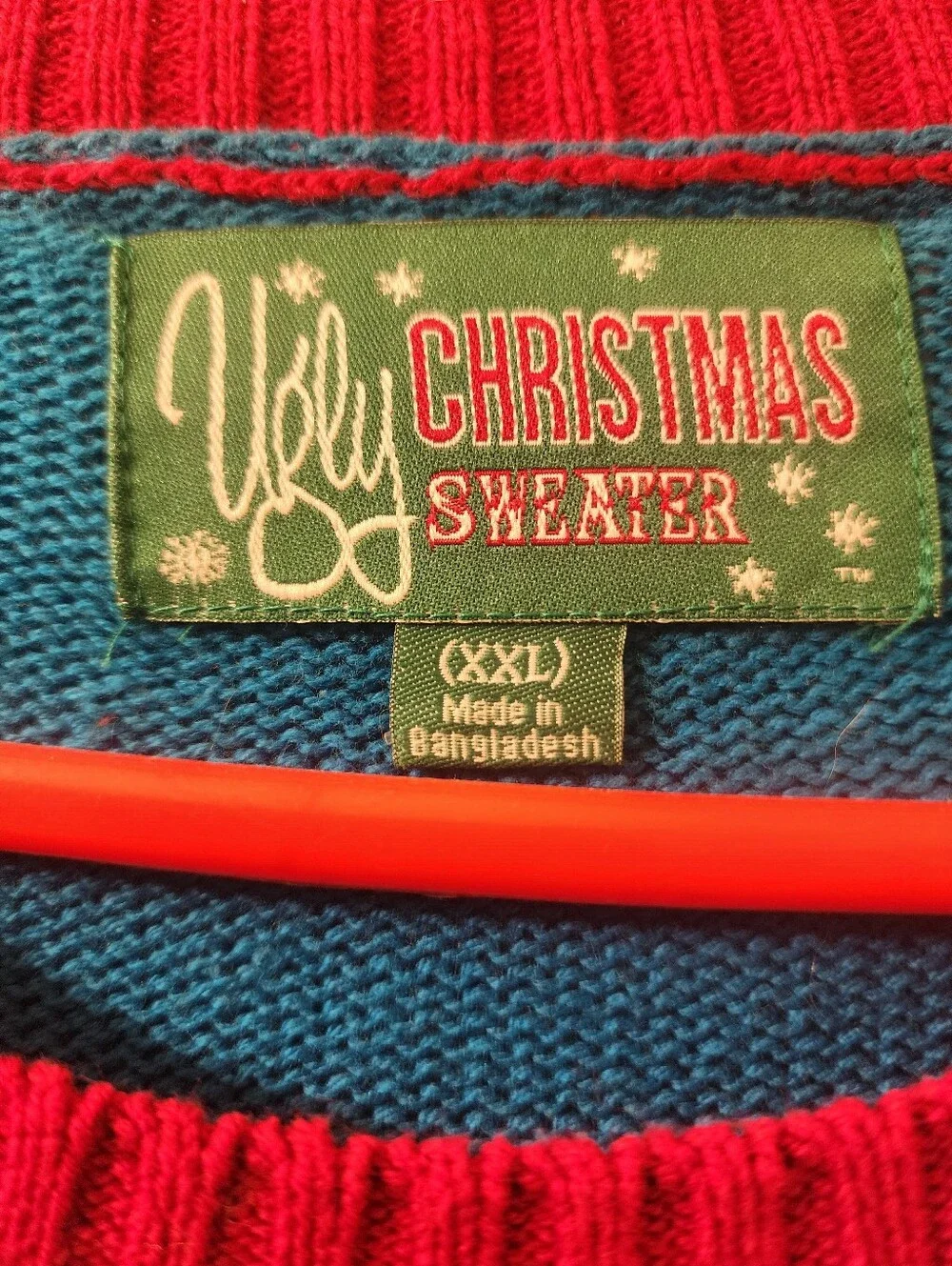 Ugly Christmas Sweater Blue 'Hanging Loose For The Holidays' Lightup Sweater